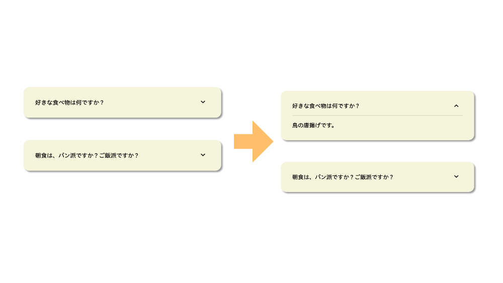 【JavaScript】質問のボタンクリックすると、回答内容が表示・非表示する方法