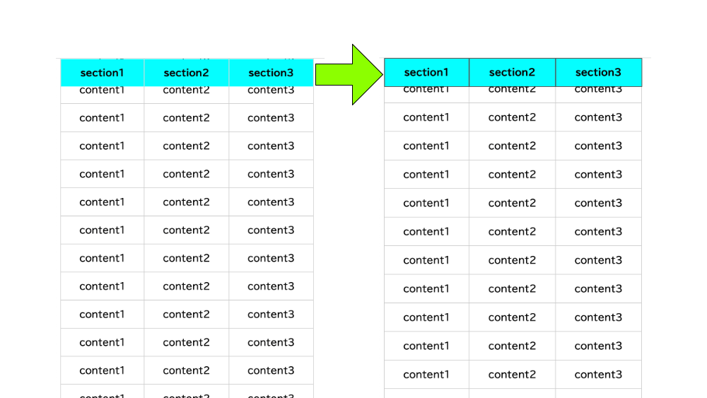 【HTML&CSS】上部を固定した表をスクロールすると、線が消えてしまう問題を解消する