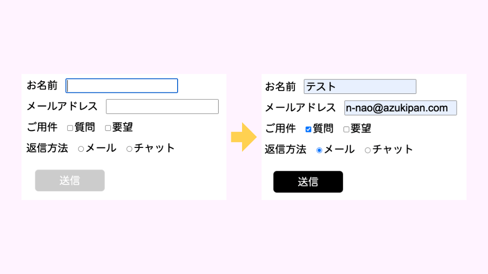 【JavaScript】フォームで必須項目を入力しない限り、送信できないようにする方法